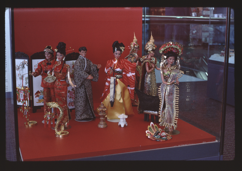 Image: Installation view of "Barbie® Takes A Vacation to Exotic Places"