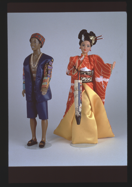 Image: Installation view of "Barbie® Takes A Vacation to Exotic Places"