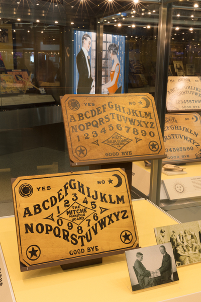Image: Installation view of "The Mysterious Talking Board: Ouija and Beyond"