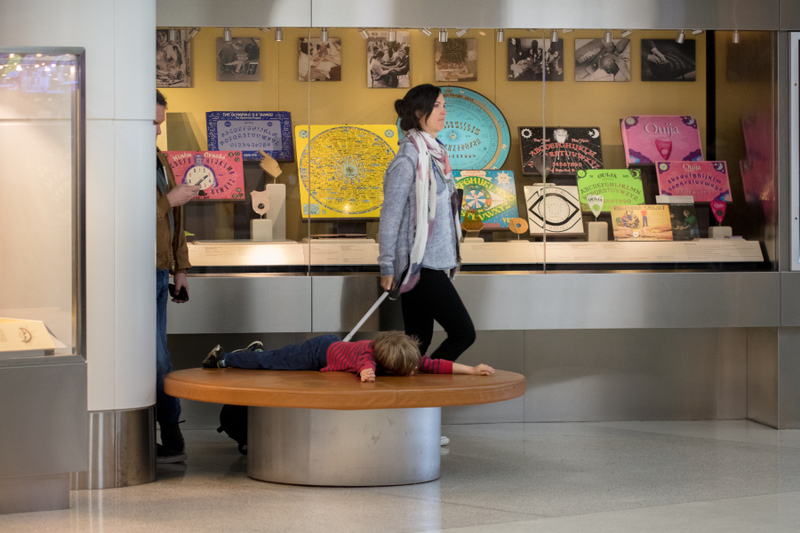 Image: Installation view of "The Mysterious Talking Board: Ouija and Beyond"