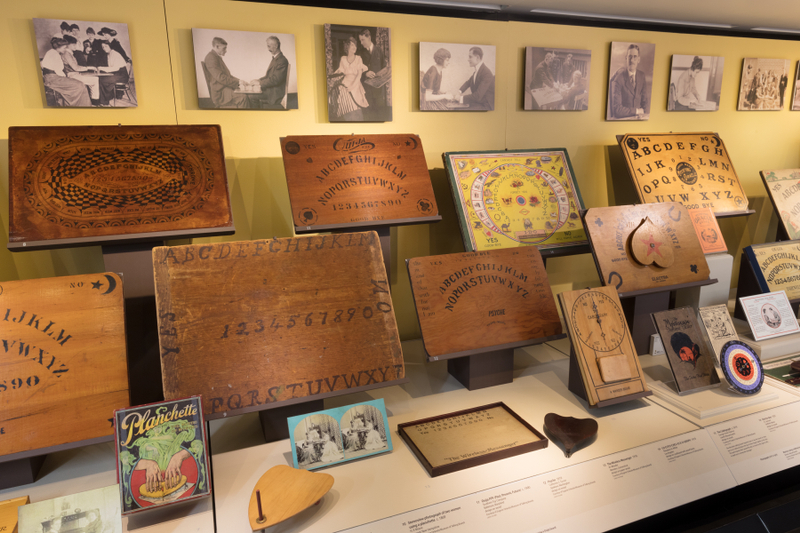 Image: Installation view of "The Mysterious Talking Board: Ouija and Beyond"