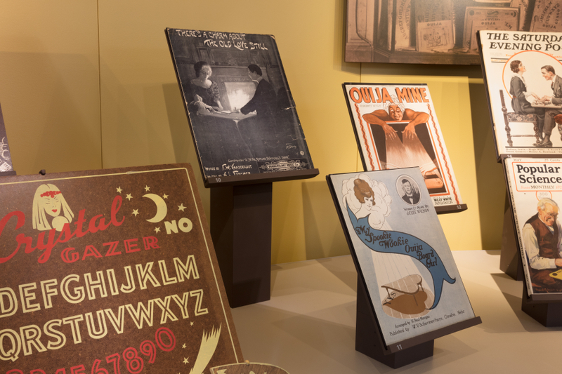 Image: Installation view of "The Mysterious Talking Board: Ouija and Beyond"