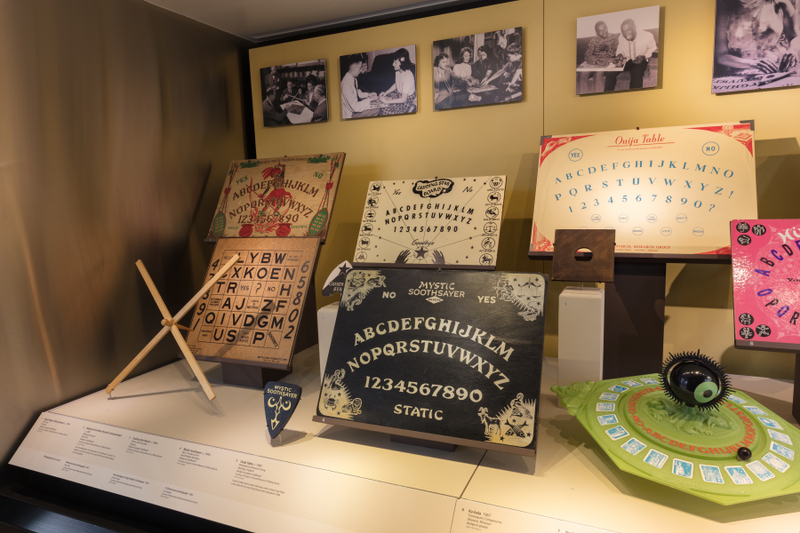 Image: Installation view of "The Mysterious Talking Board: Ouija and Beyond"