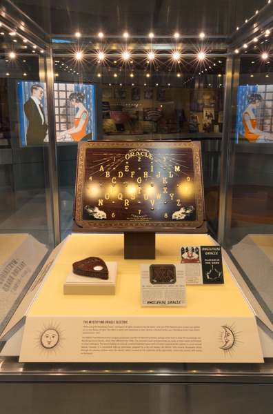 Image: Installation view of "The Mysterious Talking Board: Ouija and Beyond"