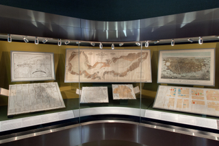 Image: Installation view of "San Francisco, From the David Rumsey Map Collection"