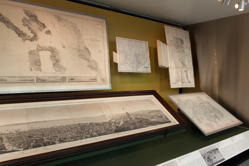 Image: Installation view of "San Francisco, From the David Rumsey Map Collection"