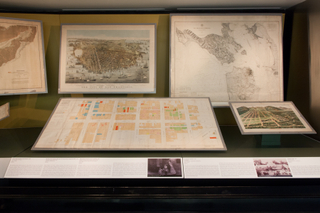 Image: Installation view of "San Francisco, From the David Rumsey Map Collection"