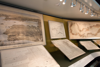 Image: Installation view of "San Francisco, From the David Rumsey Map Collection"