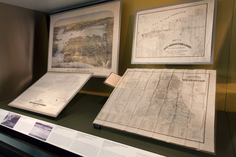 Image: Installation view of "San Francisco, From the David Rumsey Map Collection"