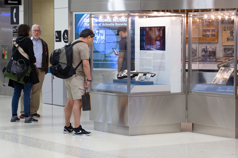 Image: Installation view of "Down-Home Music: The Story of Arhoolie Records"