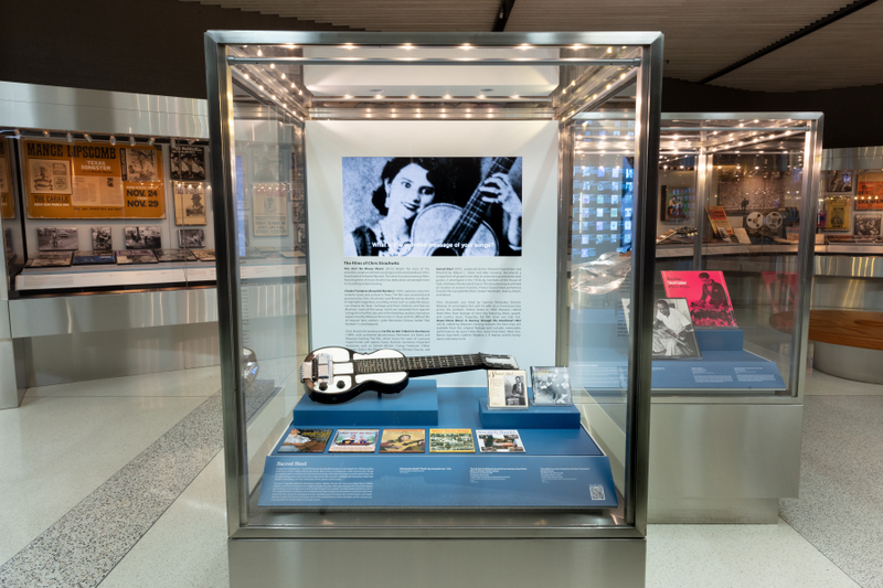Image: Installation view of "Down-Home Music: The Story of Arhoolie Records"