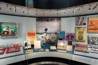 Image: Installation view of "Down-Home Music: The Story of Arhoolie Records"
