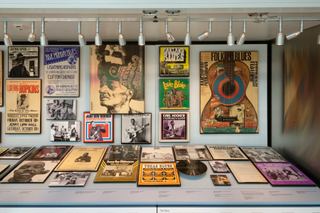 Image: Installation view of "Down-Home Music: The Story of Arhoolie Records"