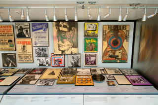 Image: Installation view of "Down-Home Music: The Story of Arhoolie Records"