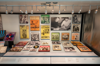 Image: Installation view of "Down-Home Music: The Story of Arhoolie Records"