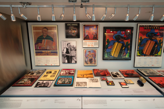 Image: Installation view of "Down-Home Music: The Story of Arhoolie Records"