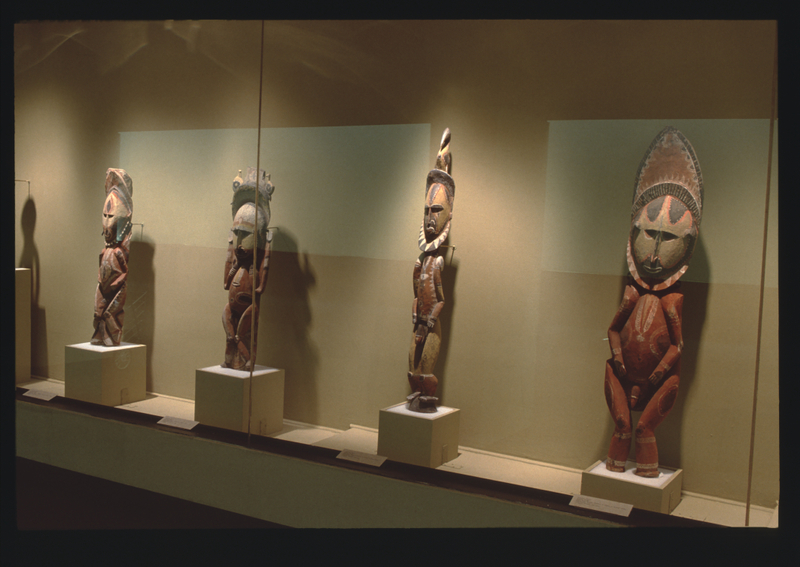 Image: Installation view of "Ancestor Figures from New Guinea"