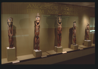 Image: Installation view of "Ancestor Figures from New Guinea"