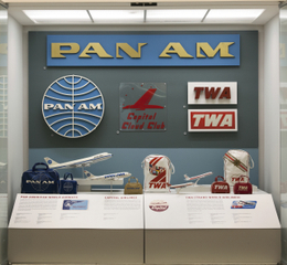 Image: Installation view of "Airline Identity: Marks, Brands and Logos"