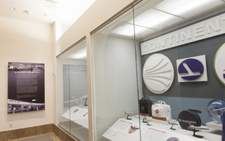 Image: Installation view of "Airline Identity: Marks, Brands and Logos"