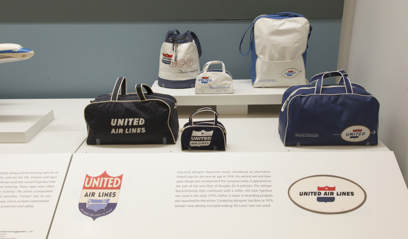 Image: Installation view of "Airline Identity: Marks, Brands and Logos"
