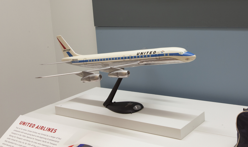 Image: Installation view of "Airline Identity: Marks, Brands and Logos"