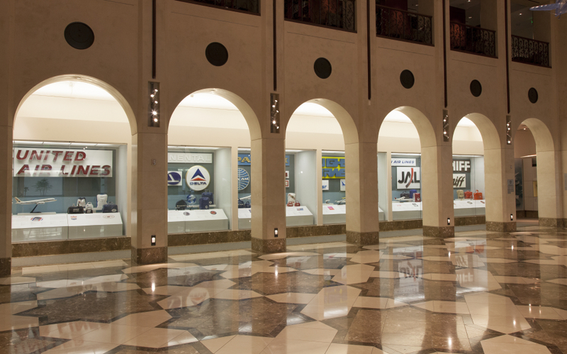 Image: Installation view of "Airline Identity: Marks, Brands and Logos"