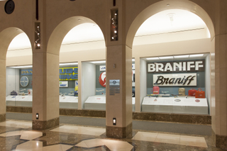 Image: Installation view of "Airline Identity: Marks, Brands and Logos"