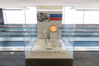 Image: Installation view of "Flying the Main Line: A History of United Airlines"