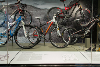 Image: Installation view of "From Repack to Rwanda, The Origins, Evolution and Global Reach of the Mountain Bike"