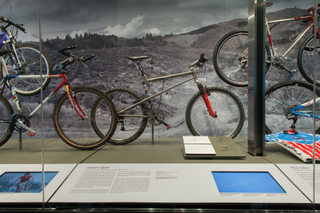 Image: Installation view of "From Repack to Rwanda, The Origins, Evolution and Global Reach of the Mountain Bike"