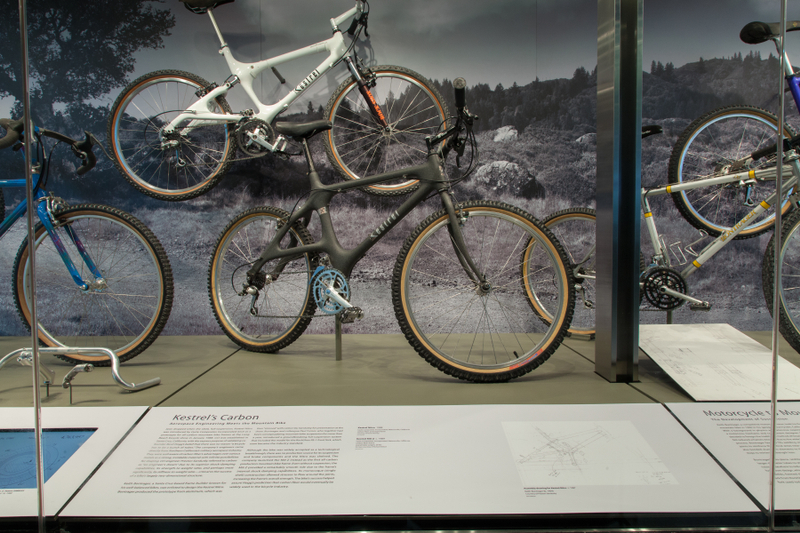 Image: Installation view of "From Repack to Rwanda, The Origins, Evolution and Global Reach of the Mountain Bike"