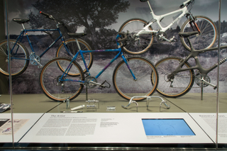 Image: Installation view of "From Repack to Rwanda, The Origins, Evolution and Global Reach of the Mountain Bike"