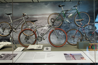Image: Installation view of "From Repack to Rwanda, The Origins, Evolution and Global Reach of the Mountain Bike"