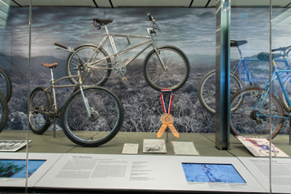 Image: Installation view of "From Repack to Rwanda, The Origins, Evolution and Global Reach of the Mountain Bike"