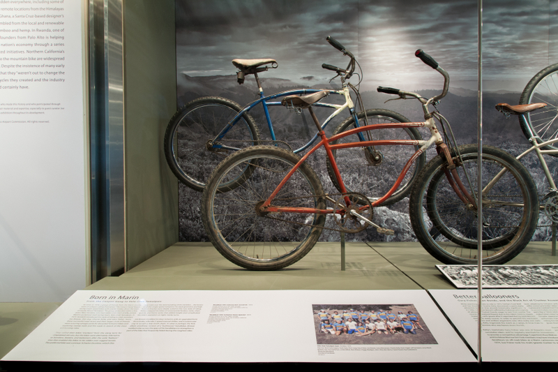 Image: Installation view of "From Repack to Rwanda, The Origins, Evolution and Global Reach of the Mountain Bike"