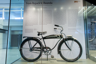 Image: Installation view of "From Repack to Rwanda, The Origins, Evolution and Global Reach of the Mountain Bike"
