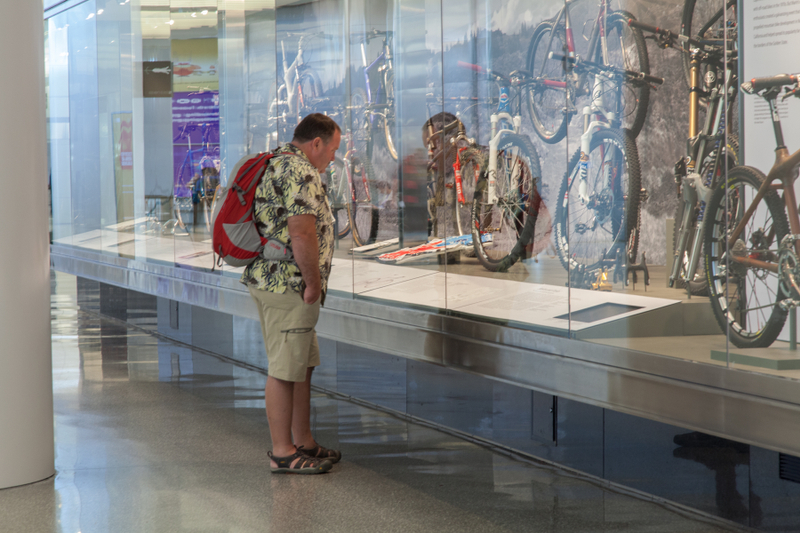 Image: Installation view of "From Repack to Rwanda, The Origins, Evolution and Global Reach of the Mountain Bike"
