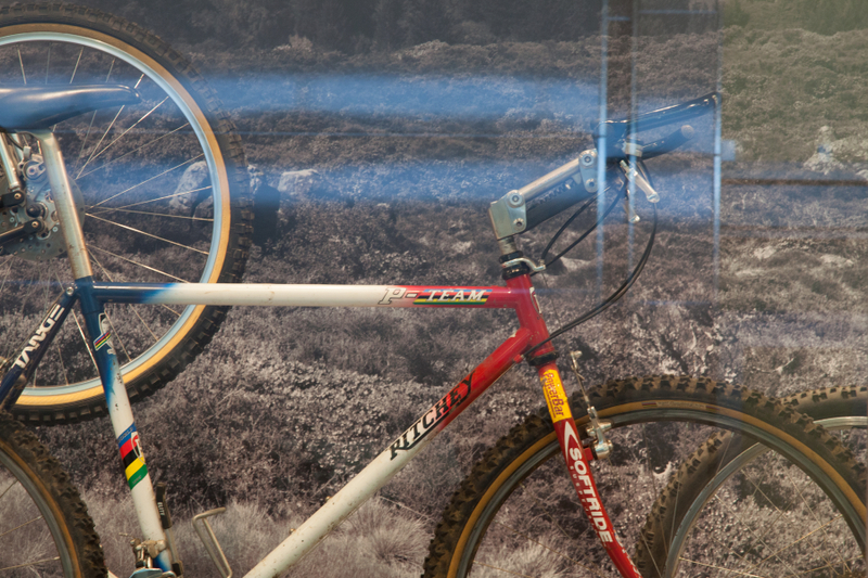 Image: Installation view of "From Repack to Rwanda, The Origins, Evolution and Global Reach of the Mountain Bike"