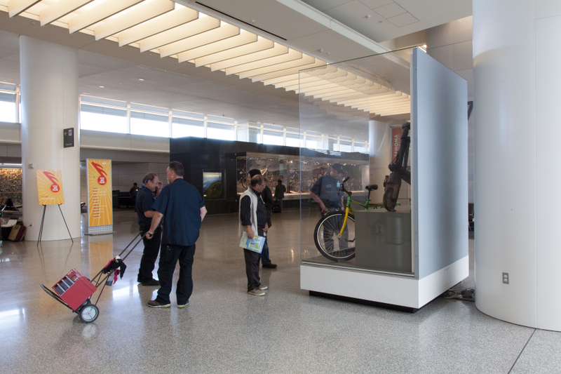 Image: Installation view of "From Repack to Rwanda, The Origins, Evolution and Global Reach of the Mountain Bike"