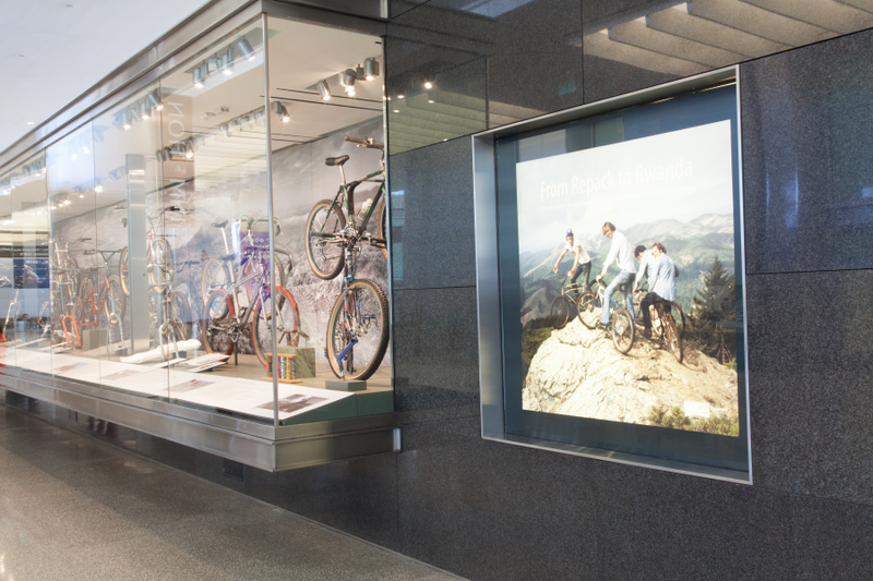 Image: Installation view of "From Repack to Rwanda, The Origins, Evolution and Global Reach of the Mountain Bike"