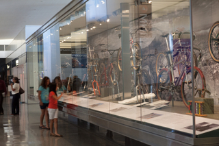 Image: Installation view of "From Repack to Rwanda, The Origins, Evolution and Global Reach of the Mountain Bike"