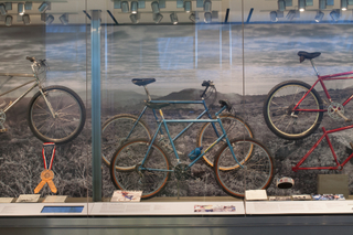 Image: Installation view of "From Repack to Rwanda, The Origins, Evolution and Global Reach of the Mountain Bike"