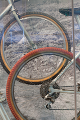 Image: Installation view of "From Repack to Rwanda, The Origins, Evolution and Global Reach of the Mountain Bike"