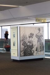 Image: Installation view of "Threading the Needle: Sewing in the Machine Age"