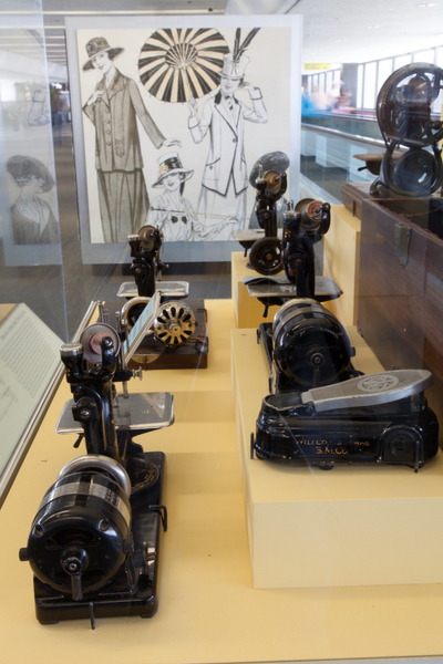 Image: Installation view of "Threading the Needle: Sewing in the Machine Age"