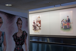 Image: Installation view of "Threading the Needle: Sewing in the Machine Age"