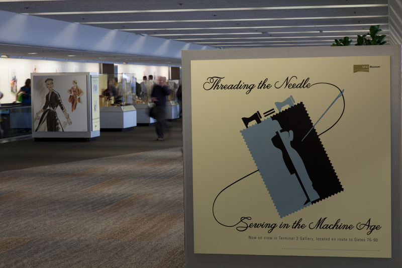 Image: Installation view of "Threading the Needle: Sewing in the Machine Age"