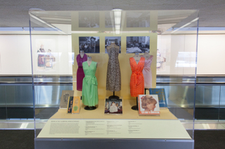 Image: Installation view of "Threading the Needle: Sewing in the Machine Age"