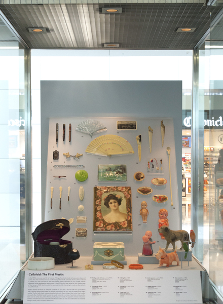 Image: Installation view of "Classic Plastics: 1870s-1970s"